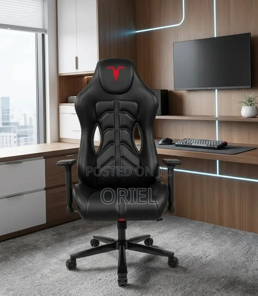 Gaming Chair : High Back Adjustable Recliner Black Gaming Chair