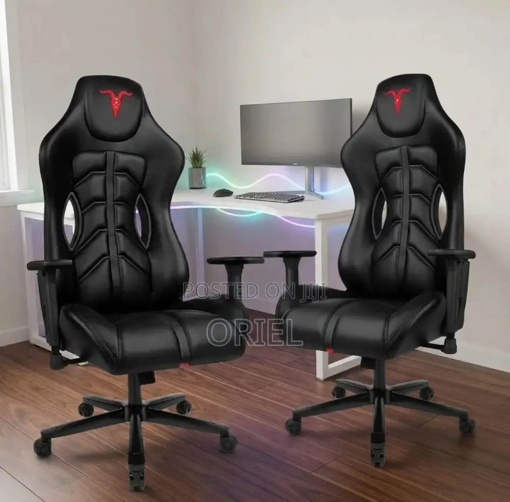 Gaming Chair : High Back Adjustable Recliner Black Gaming Chair