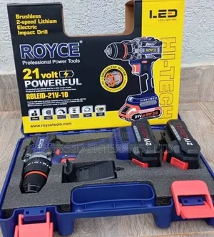 Powerful Royce 21 Volt Drill Set Machine Brushless