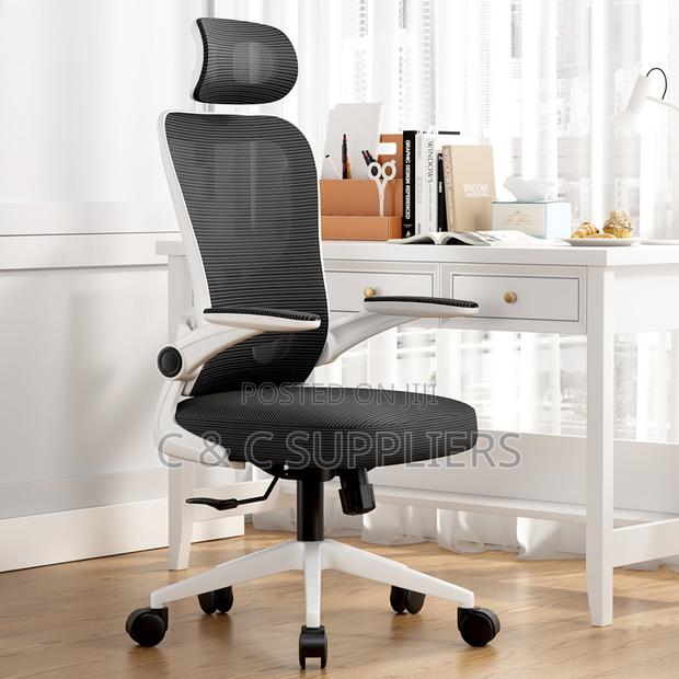 Ergonomic Computer Desk Chair With Flip Arms - thumbnail 5