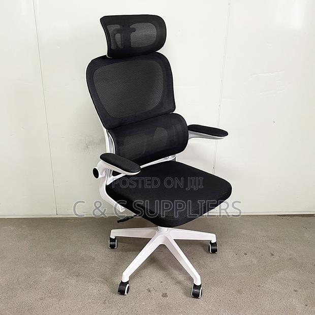 Ergonomic Computer Desk Chair With Flip Arms - thumbnail 2