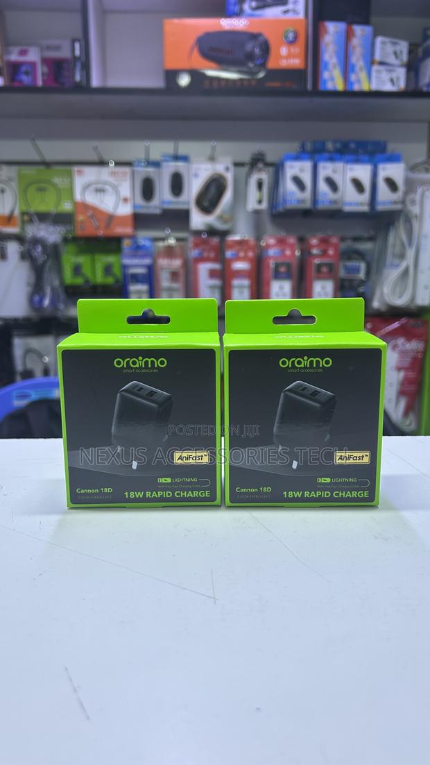 Oraimo Cannon 18D 18W Fast iPhone Charger Kit (With Lightning Cable)