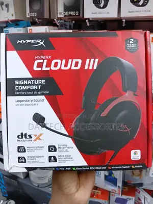 HyperX Cloud III Wired Gaming Headset (Black/Red).