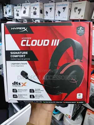 HyperX Cloud III Wired Gaming Headset (Black/Red).