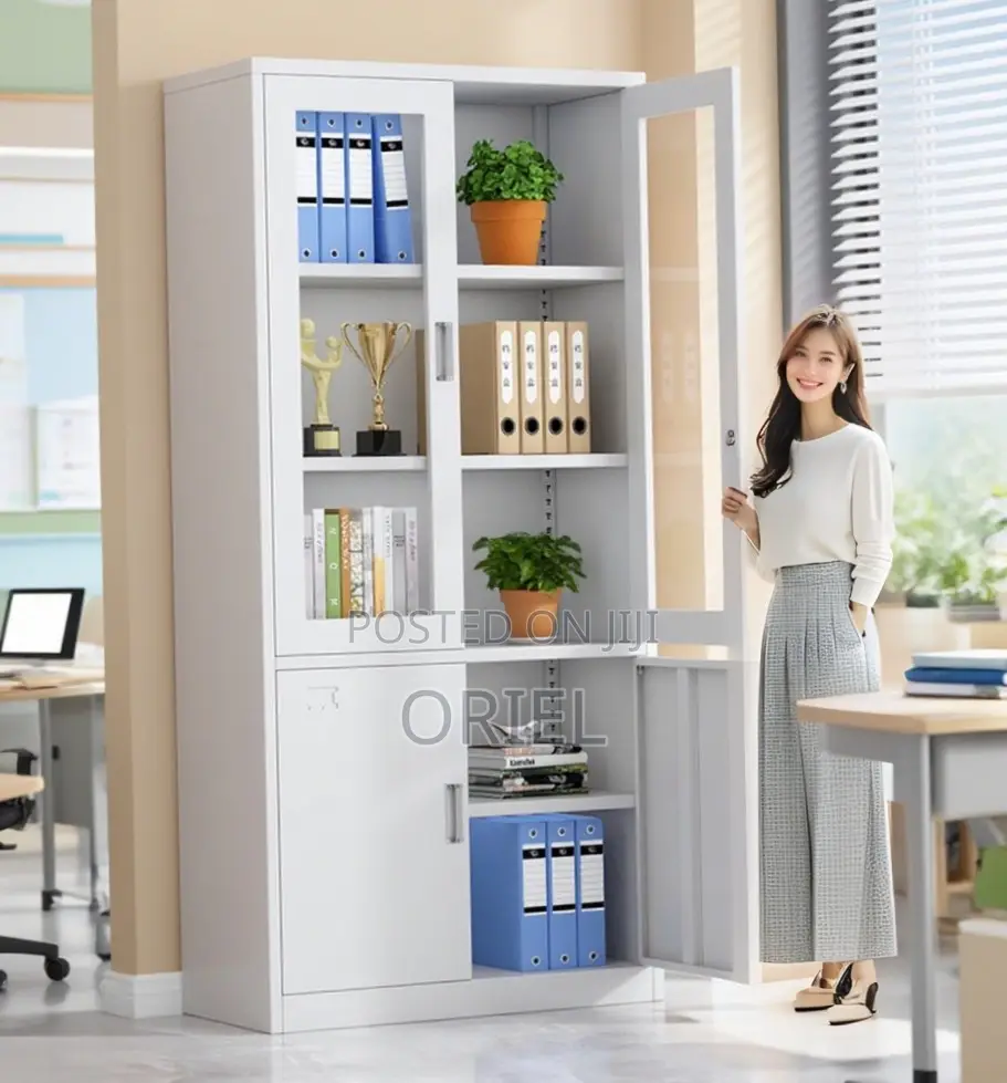 2-Door Office Cabinet ; Steel Filing Storage Cabinet