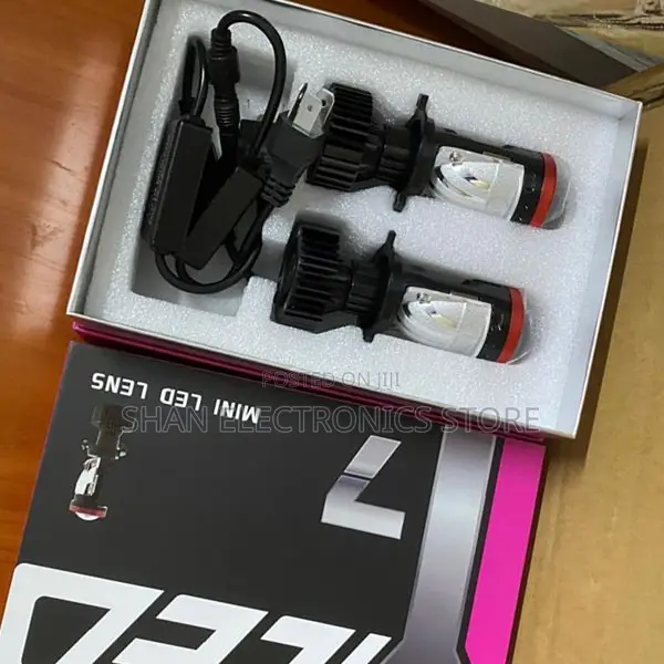 . H4 Y7 Mini LED Projector Bulbs Bright Car Headlights
