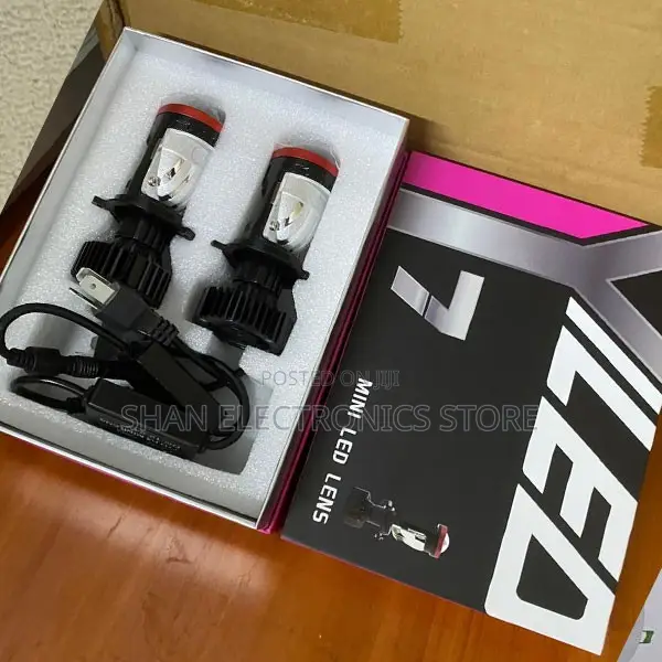 . H4 Y7 Mini LED Projector Bulbs Bright Car Headlights