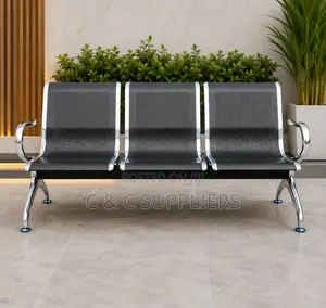 3-Seater Non Padded Hospital Bench.