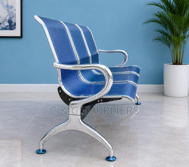 3-Seater Non Padded Hospital Bench. - thumbnail 2