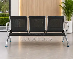 3-Seater Non Padded Hospital Bench.