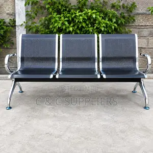 3-Seater Non Padded Hospital Bench.