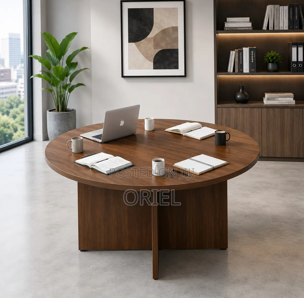 120cM Office Boardroom Table : Round Conference Meeting Table