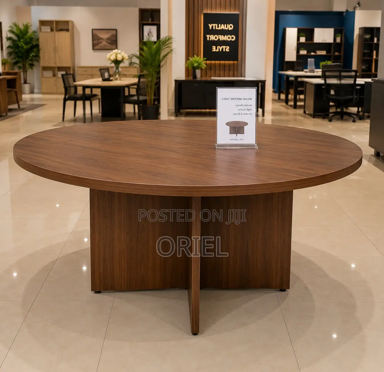 120cM Office Boardroom Table : Round Conference Meeting Table
