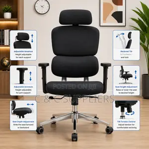 Fabric Executive Chair With Lumber Support.