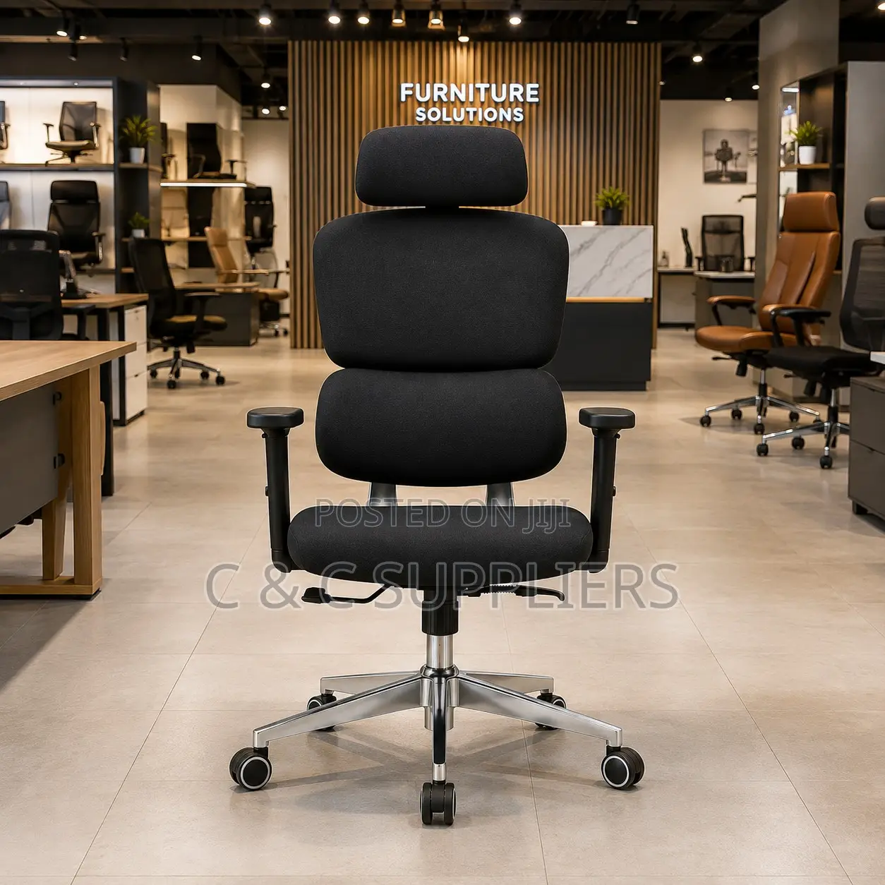 Fabric Executive Chair With Lumber Support.