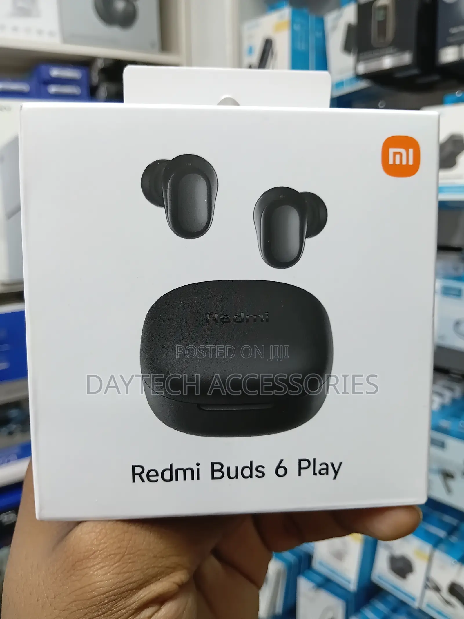 The Xiaomi Redmi Buds 6 Play Wireless Bluetooth Earbuds in Black.