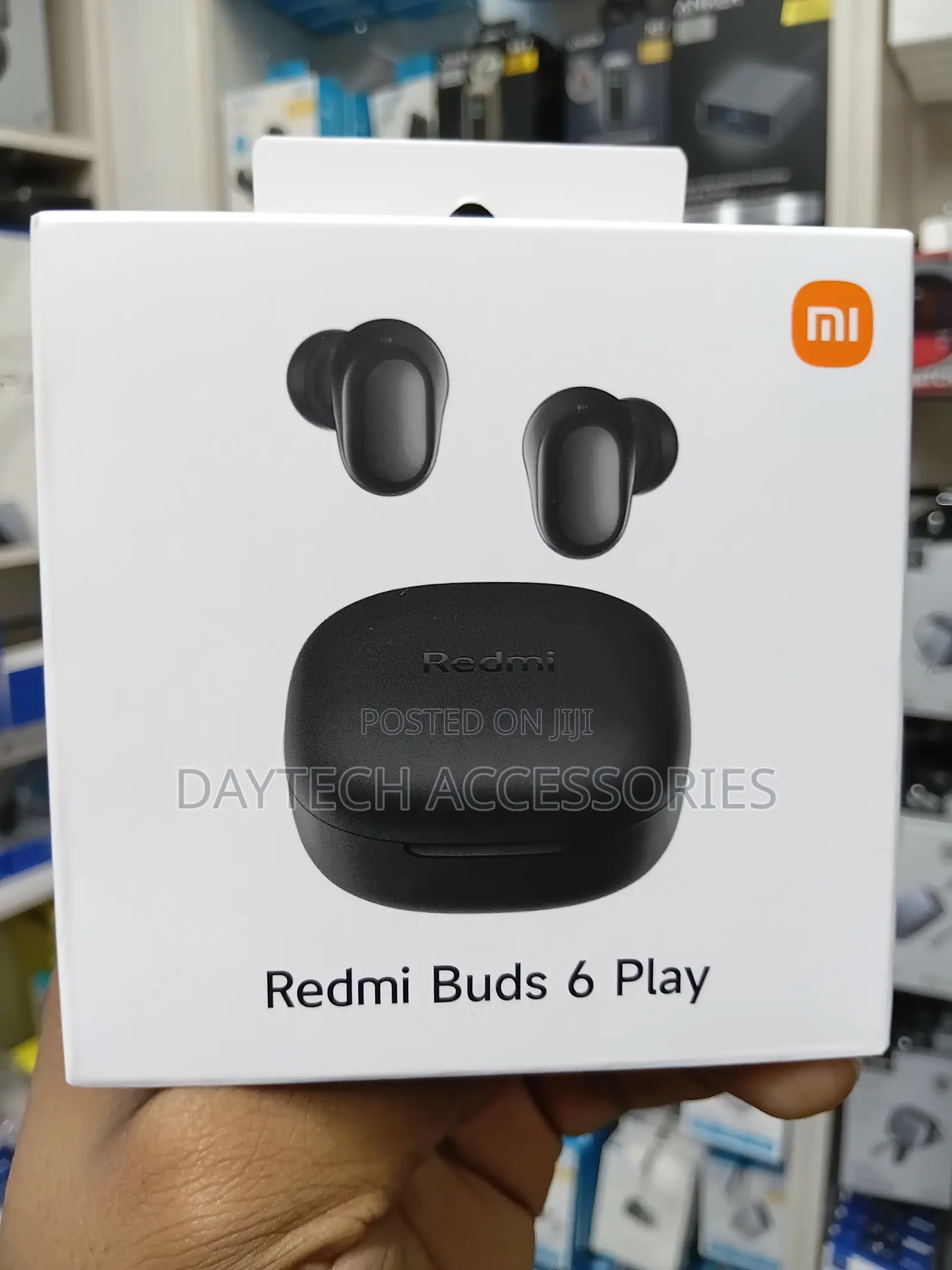 The Xiaomi Redmi Buds 6 Play Wireless Bluetooth Earbuds in Black.