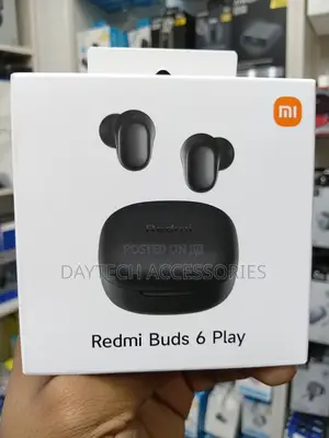 The Xiaomi Redmi Buds 6 Play Wireless Bluetooth Earbuds in Black.