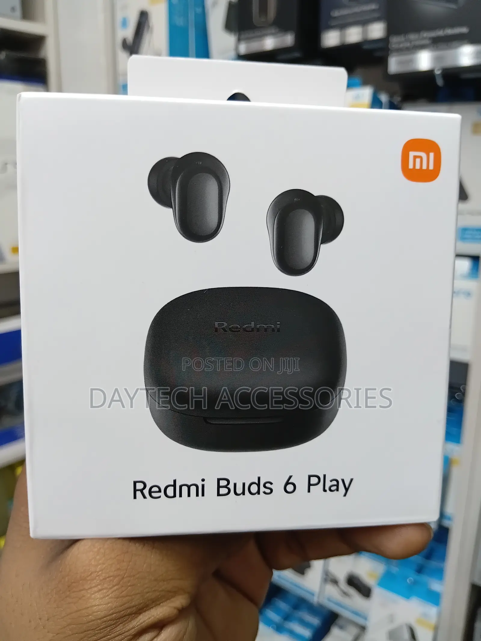 The Xiaomi Redmi Buds 6 Play Wireless Bluetooth Earbuds in Black.