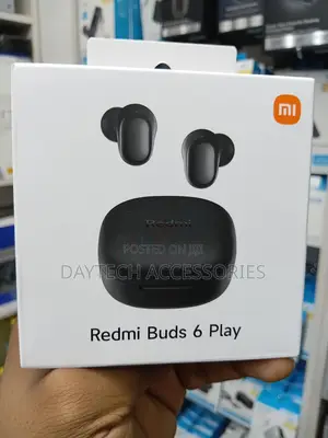 The Xiaomi Redmi Buds 6 Play Wireless Bluetooth Earbuds in Black.