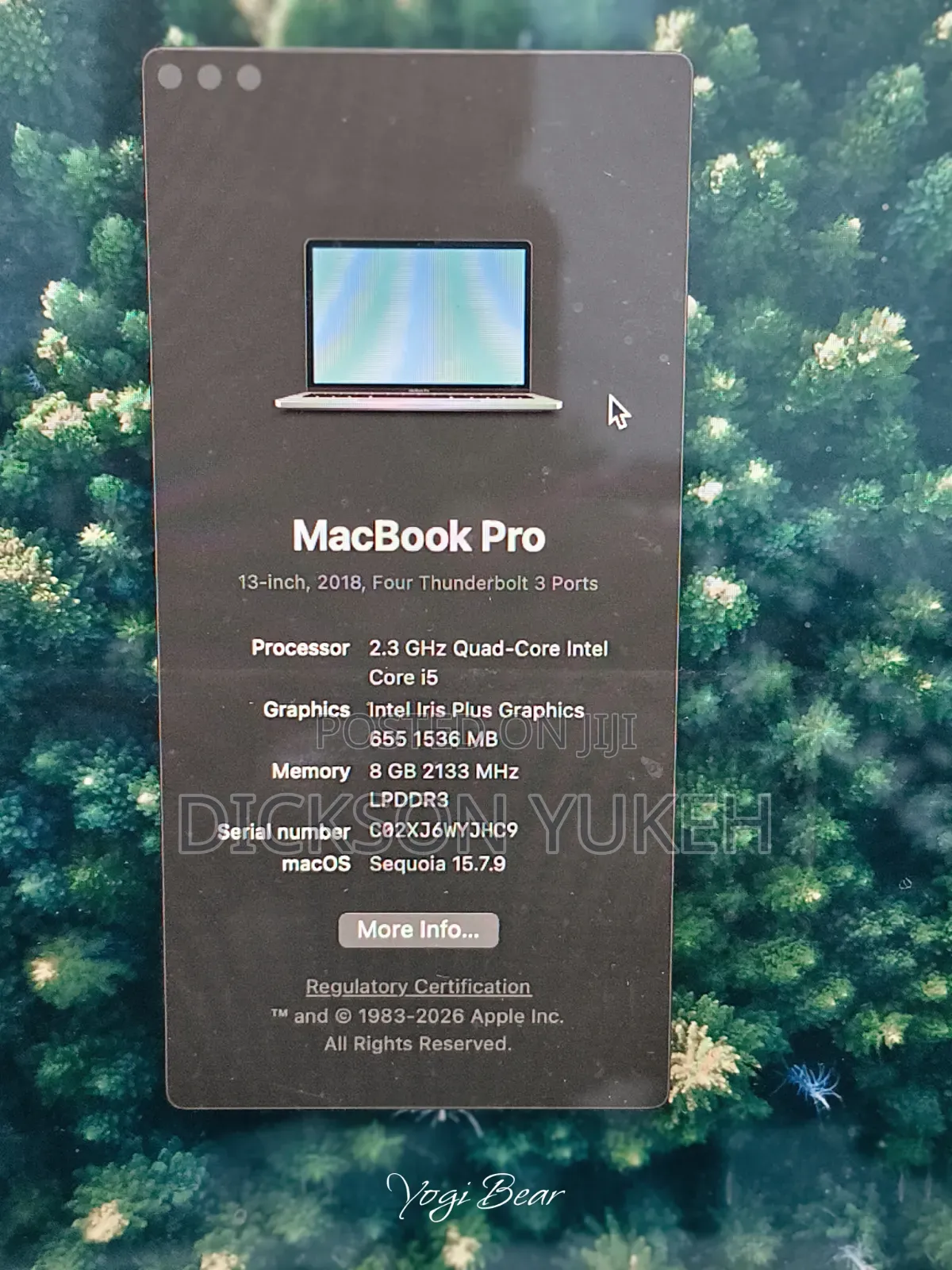 Laptop Apple MacBook Pro 2019 8GB Intel Core i5 SSD 500GB