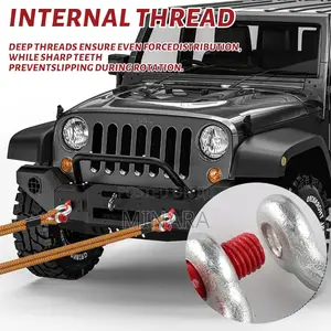 2Pcs, 3/4" D-Ring Shackle,Heavy Duty Off Road Towing / Lifting 4Ton