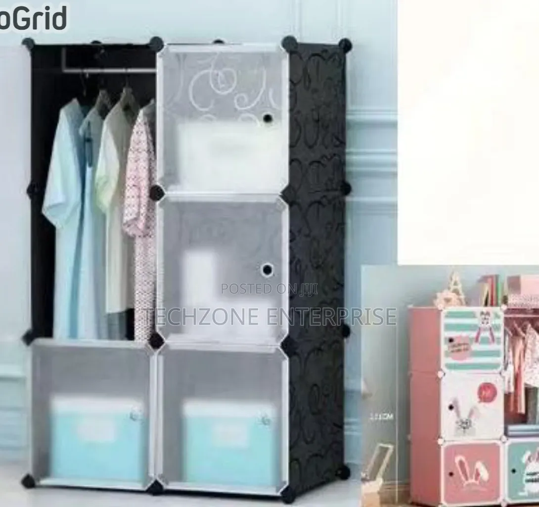 Quality Portable 2- Column by 3 Plastic  Wardrobes ,,