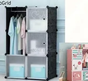 Quality Portable 2- Column by 3 Plastic  Wardrobes ,,