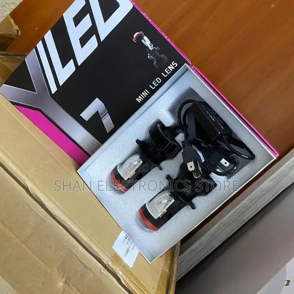 . Y7 H4 LED Projector Lens Car Headlight Bulb Set