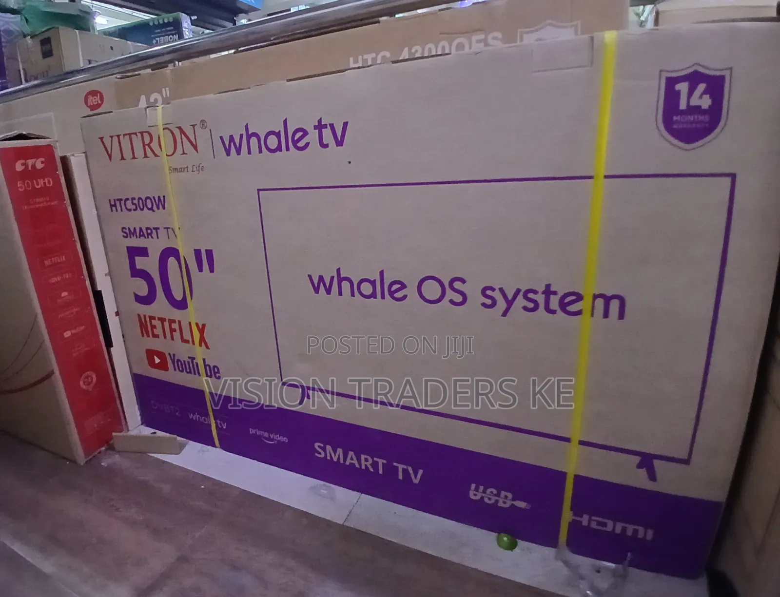 Vitron 50inches HTC50W Smart Whale OS System Frameless FullHD TV.