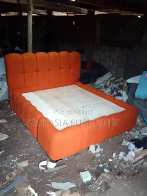 5x6 Orange Cloud Padded Bubble Bed: Free Delivery