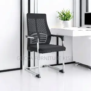 Office Chair; Midback Chrome Based Visitors Office Chair