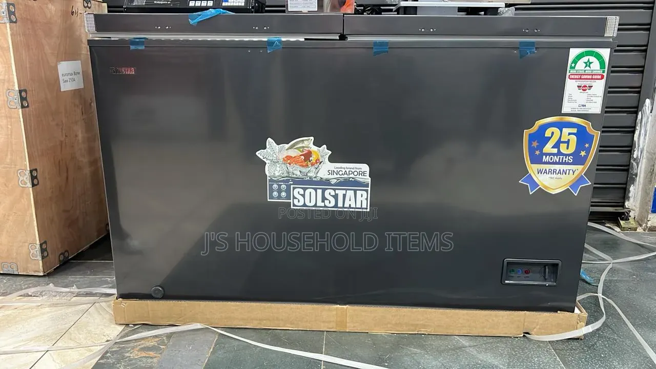 Solstar 342L Double Door Freezer - Silver