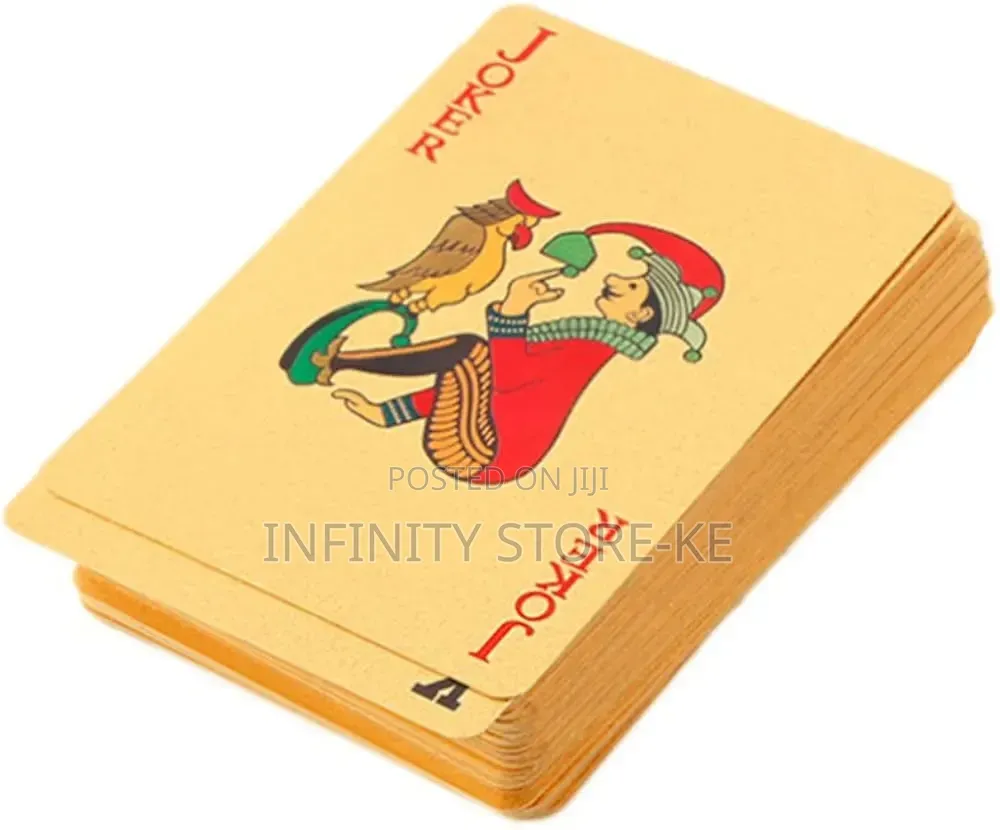 GOLD $100 Dollar Sign Poker Cards-Made From Durable Plastic Material
