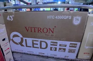 Vitron 43" Inch Smart Qled Frameless TV With Bluetooth HTC4300QFS