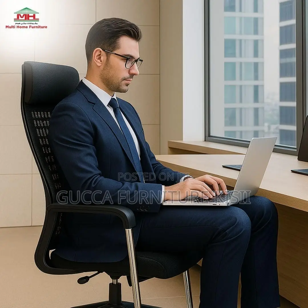 Office Chair; Midback Chrome Based Visitors Office Chair