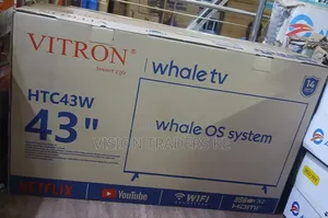 Vitron 43inch Smart Whale Os System Frameless TV With Bluetooth HTC43W