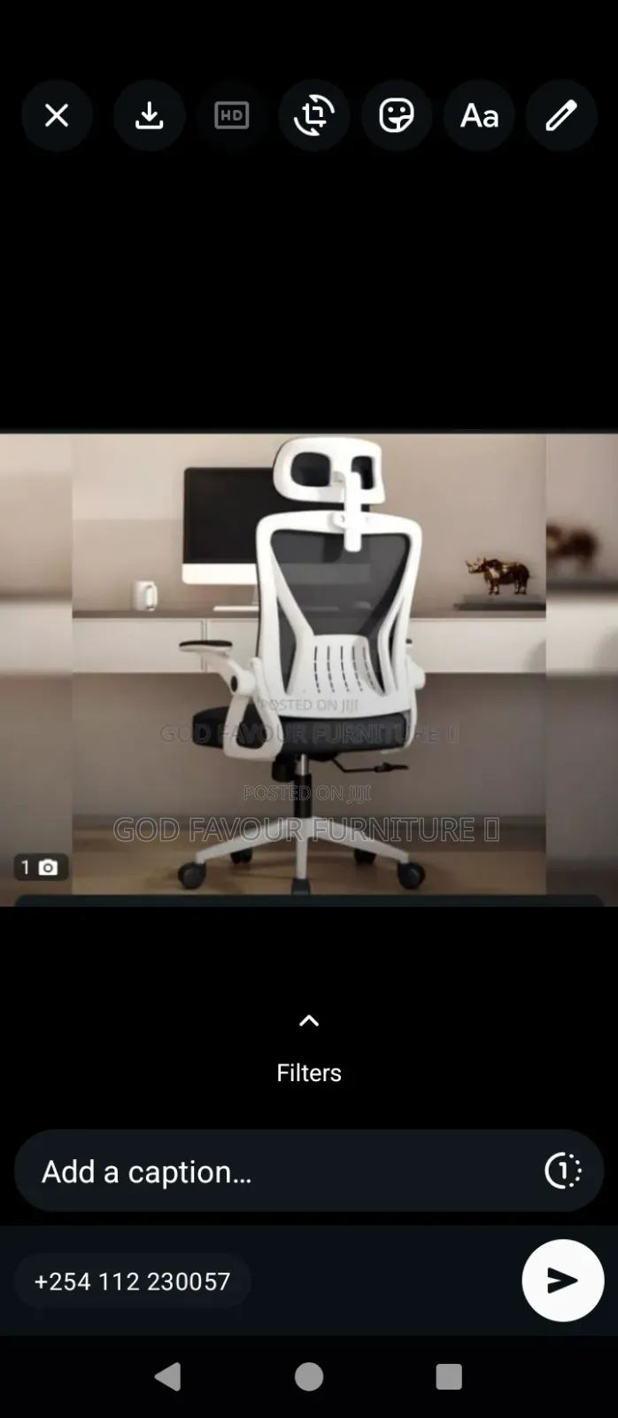Comfy Vintage Headrest Office Chair Tde3