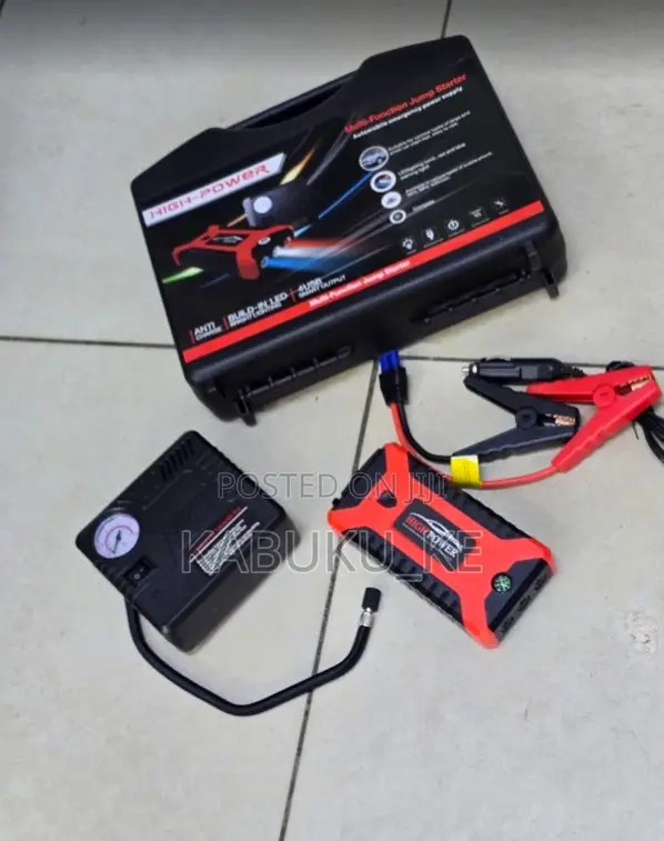 Car Jump Starter 12V Power Bank 99800Mah With Tyre Inflator
