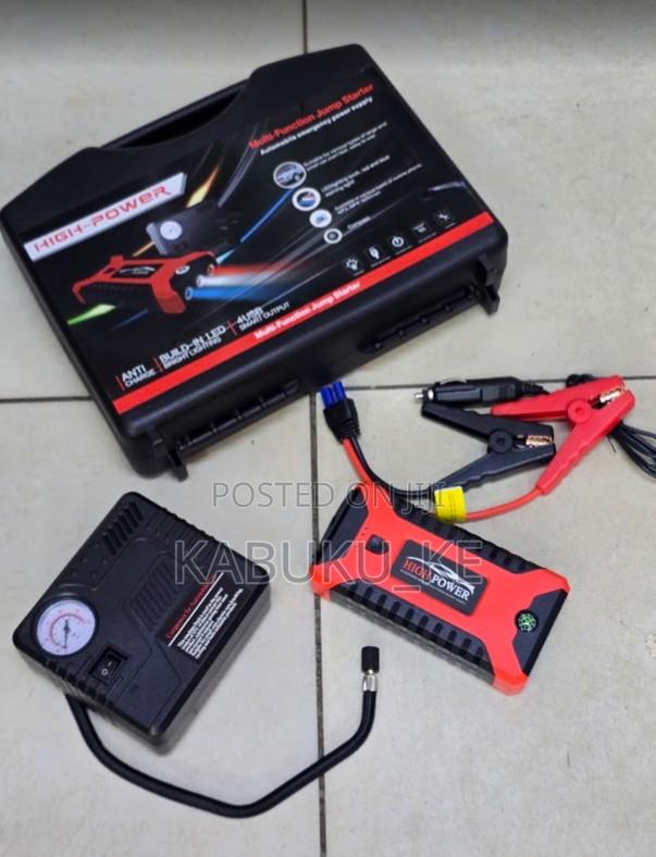 12V 99800mAh Lithium Car Jump Starter Power Bank Emergency Kit