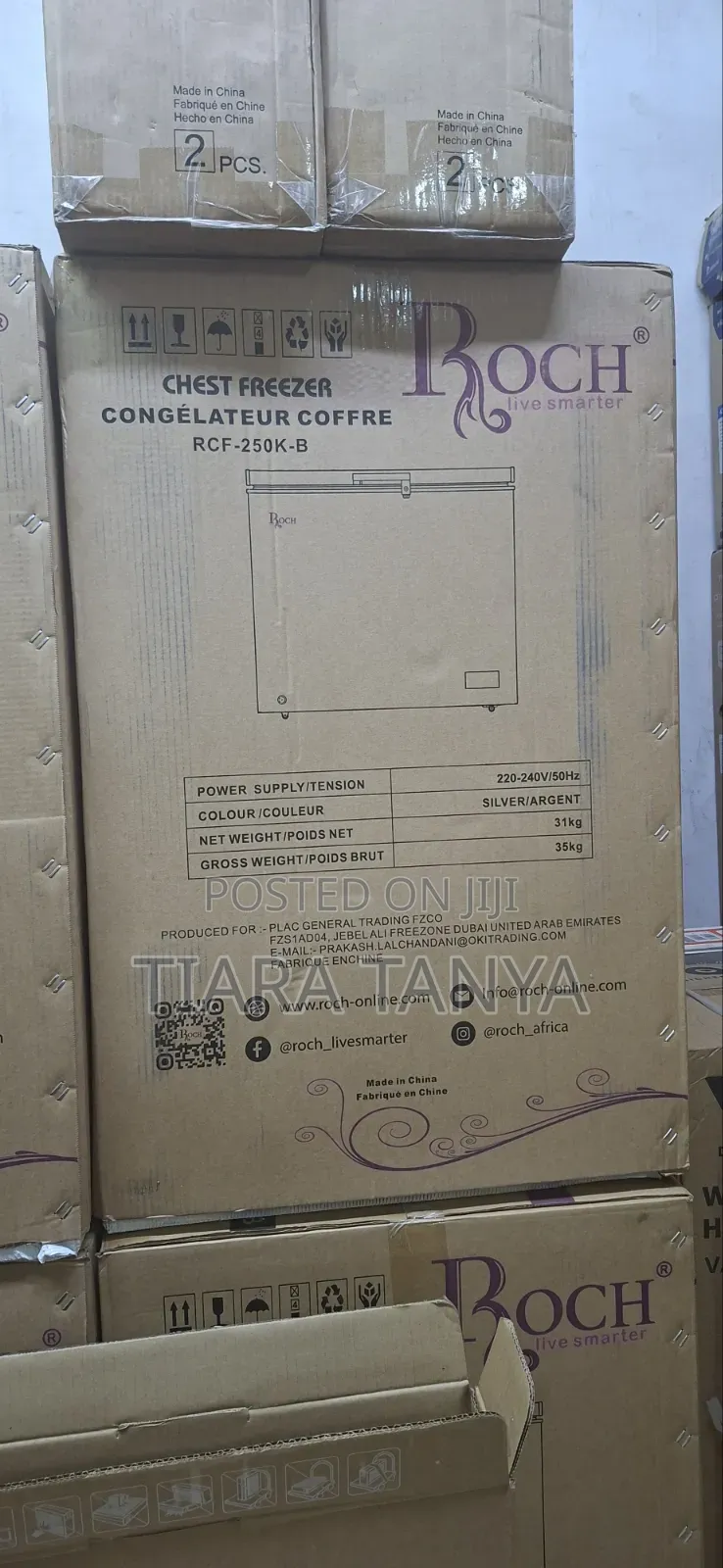 Roch 200 Litres Chest Freezer RCF 250k B
