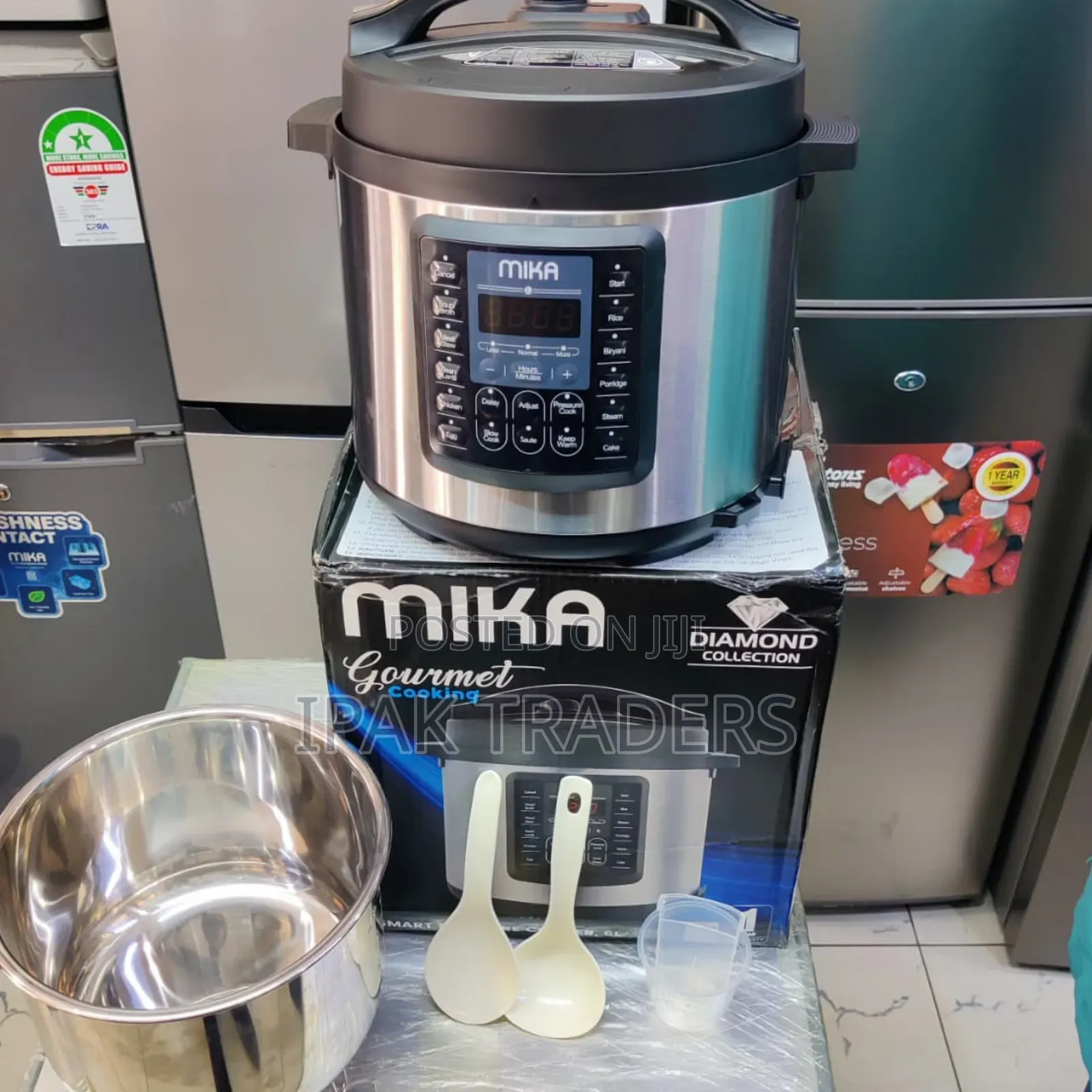 *Mika 6Litres Electric Pressure Cooker With Stainless Steel Pot