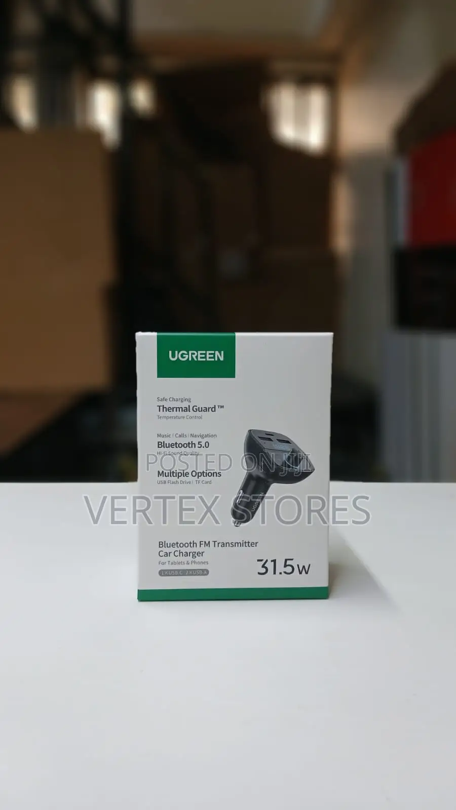 UGREEN CD229 Bluetooth Car Charger FM Transmitter