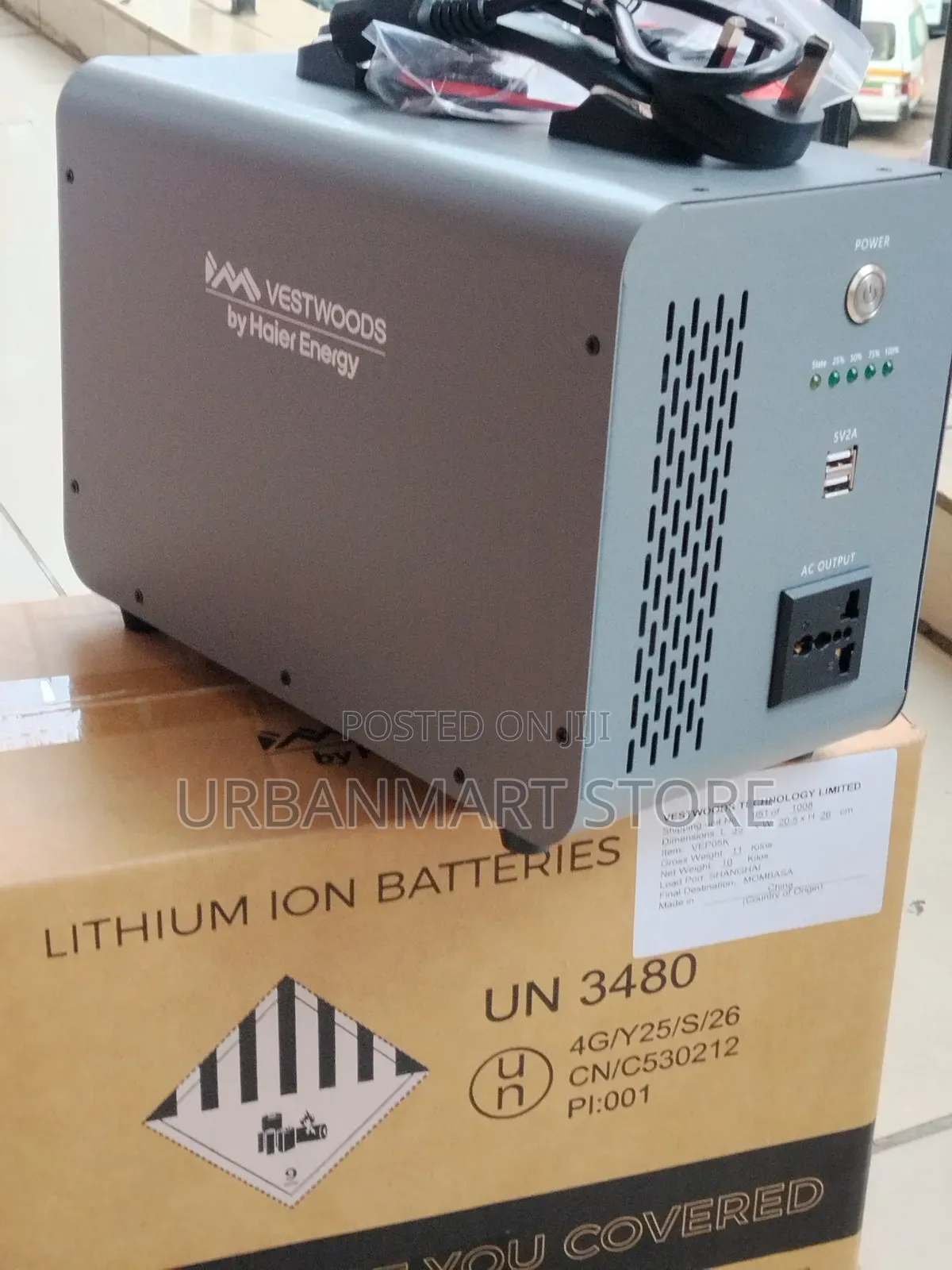 Vestwood Rescube VEP05K-10B Portable Power Station 1KWh