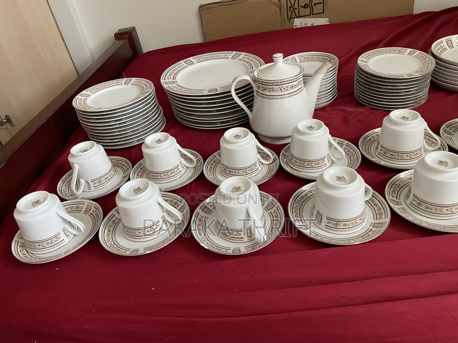 MTK China Pastel Floral Gold Trim Dinner Plates,cups,saucers Japan:82