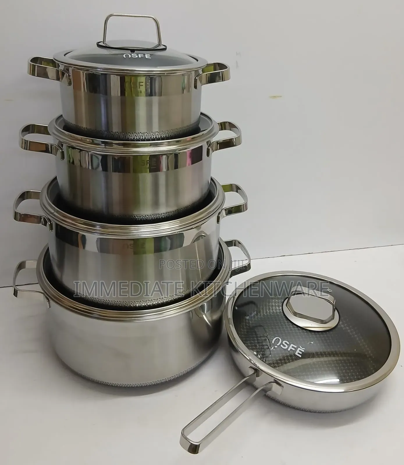 High Quality Tripply  Stainless Steel Cookware Set