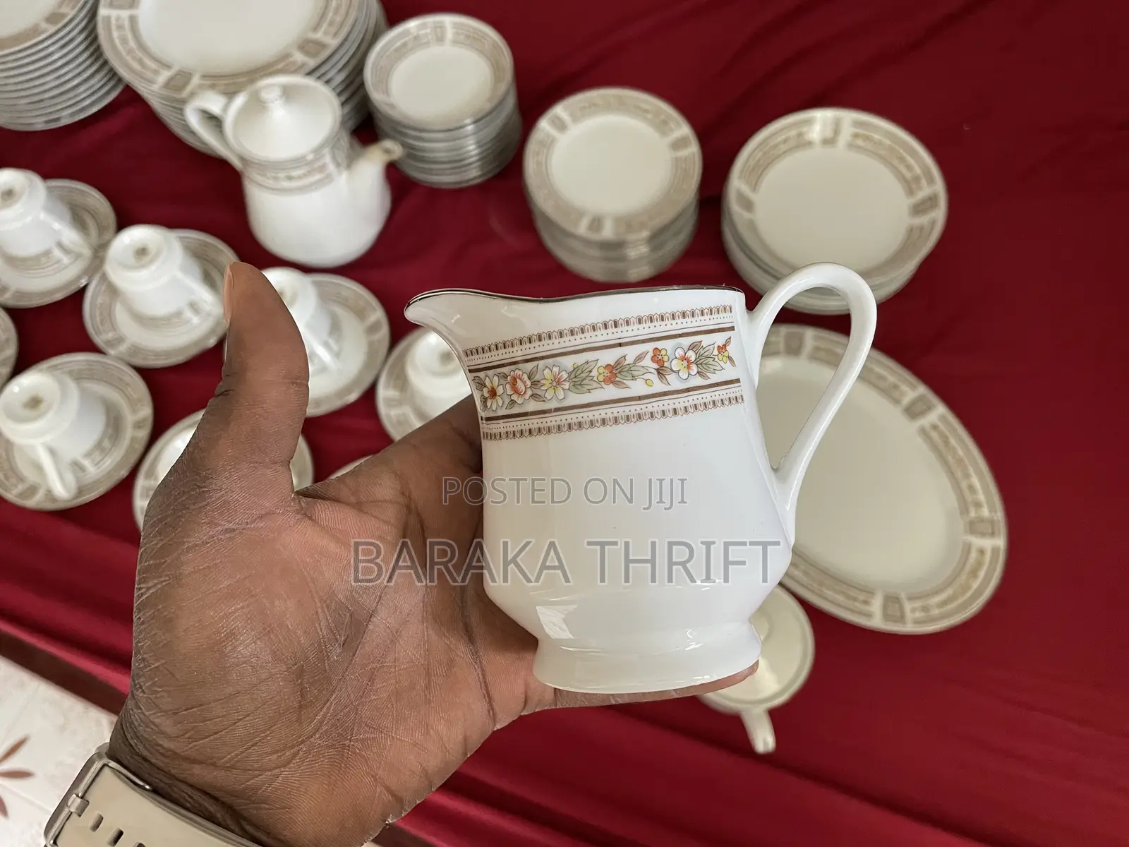 MTK China Pastel Floral Gold Trim Dinner Plates,cups,saucers Japan:82