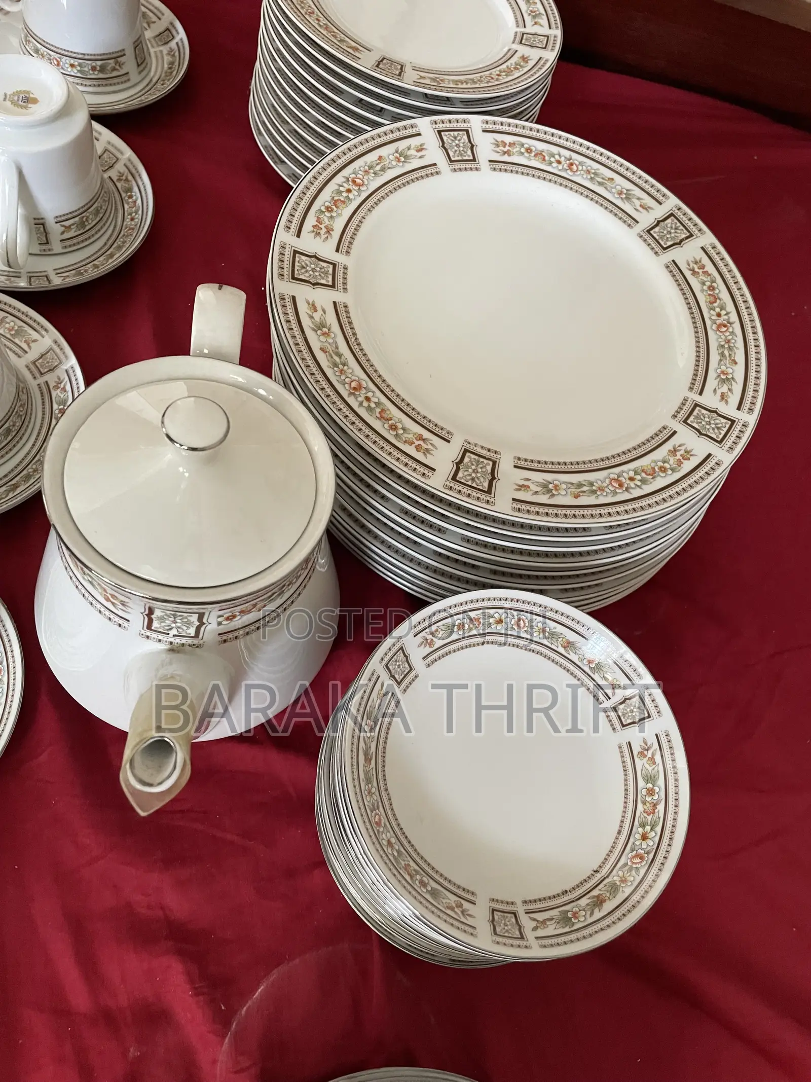 MTK China Pastel Floral Gold Trim Dinner Plates,cups,saucers Japan:82
