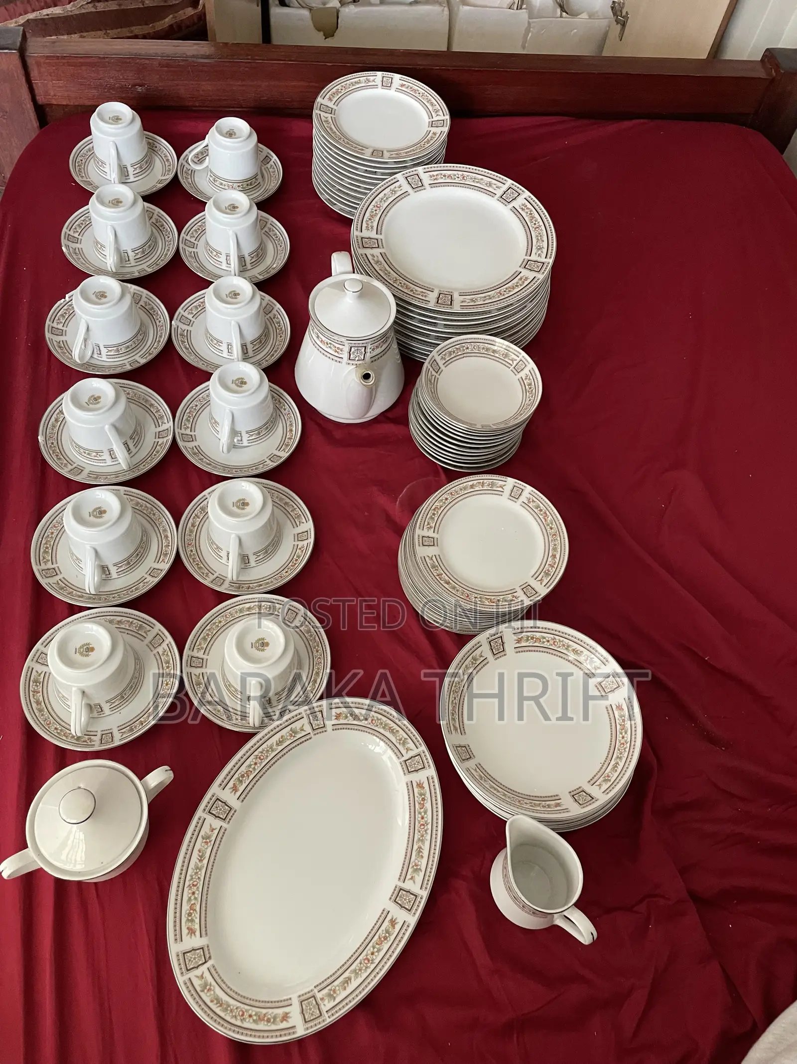 MTK China Pastel Floral Gold Trim Dinner Plates,cups,saucers Japan:82
