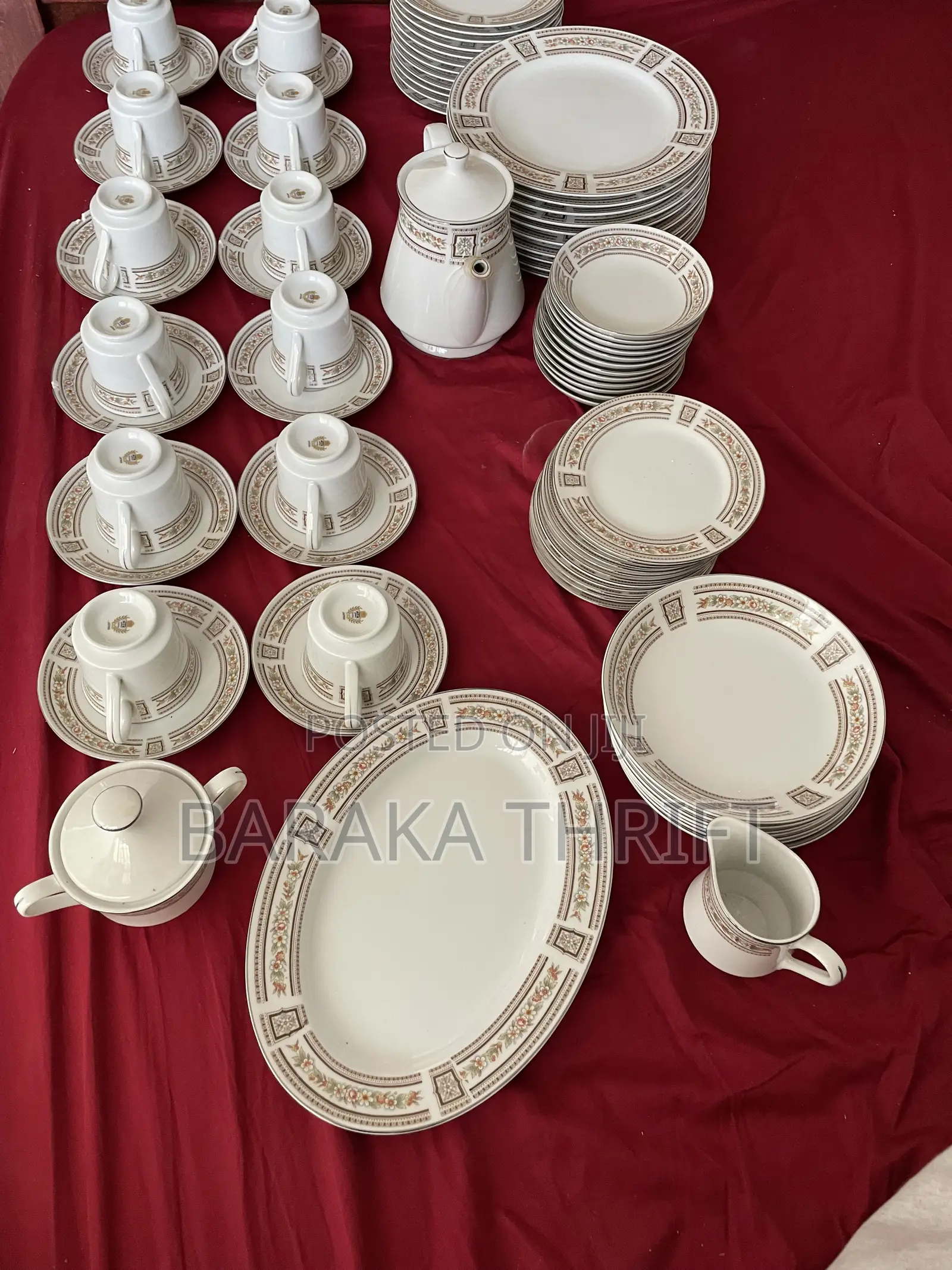 MTK China Pastel Floral Gold Trim Dinner Plates,cups,saucers Japan:82